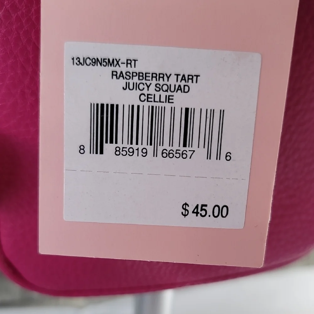 Juicy Couture Vibrant Pink Crossbody Cell Phone  Bag with Gold Accents NWT - Picture 3 of 13